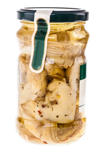 Vaso di carciofi su bianco — Foto Stock