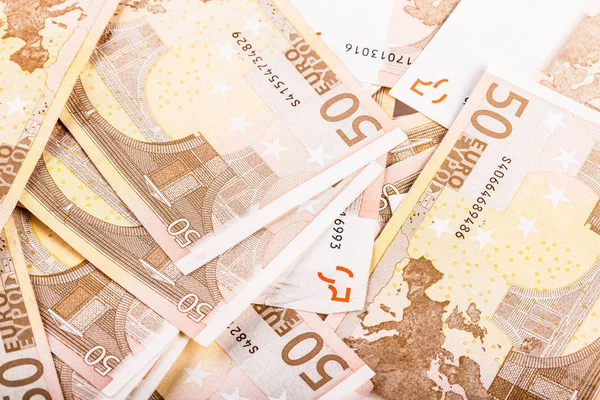 Heap of euro bills — Stock Photo, Image