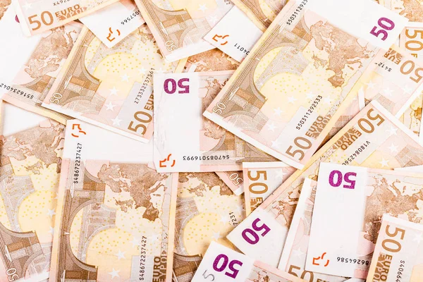 Montón de billetes en euros —  Fotos de Stock