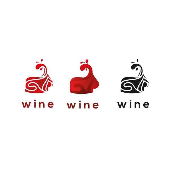 Wine Splashes Logo Template — Stock Vector