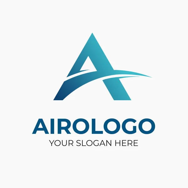 Airologo 文字のロゴのテンプレートです あらゆる業界に適した — ストックベクタ