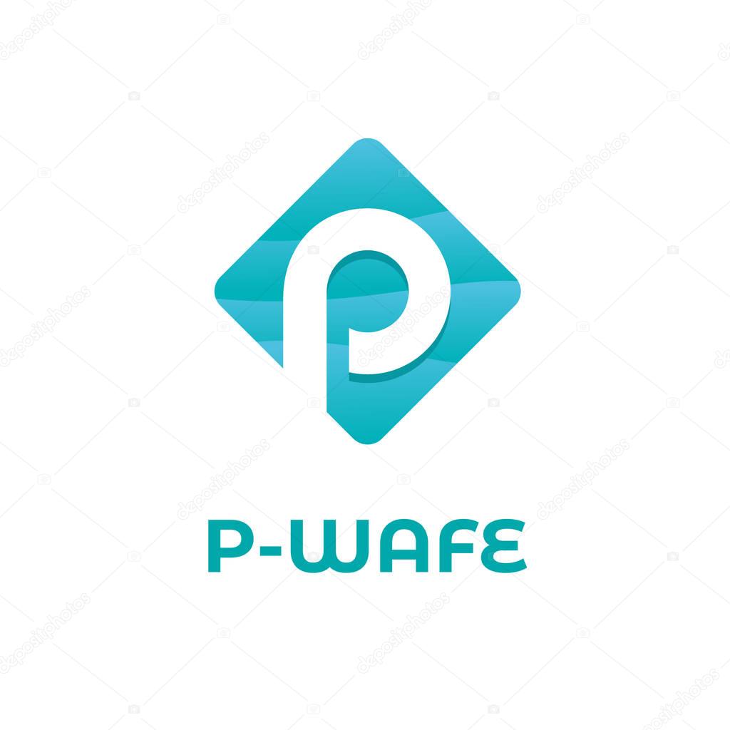 P-Wafe : Letter P Logo template, suitable for any industry