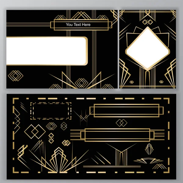 Set bricolaje art decó — Vector de stock