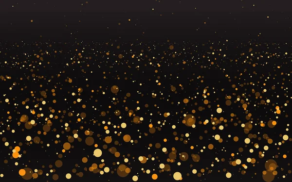 Luxury golden sparkle background, glitter magic glowing. Black a