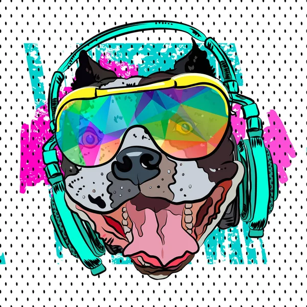 Impresión Arte Pop Bulldog Empinado Para Imprimir Una Camiseta Vector — Foto de stock gratis