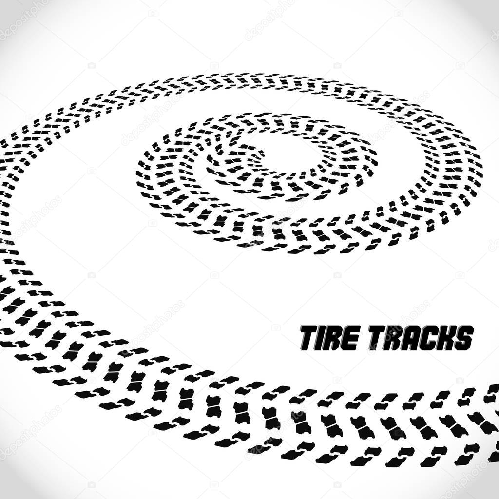 Tire track silhouette motorcycle. Speed banner. Vector illustration EPS10.