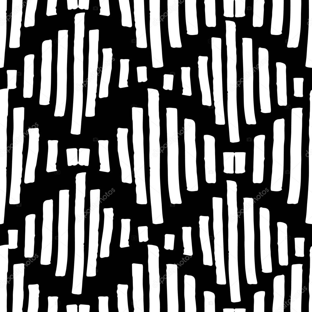 Tribal black and white seamless pattern.