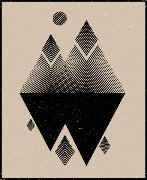 Fond Triangle Géométrique Vectoriel Montagnes Abstraites Fond Conceptuel Avec Montagne — Image vectorielle