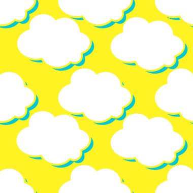 Süsleme için çocuk bezi. Bulutlar ile Seamless modeli. Vektör çizim Eps10