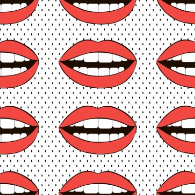 Kesintisiz aşk vektör desen. Yinelenen ağız.