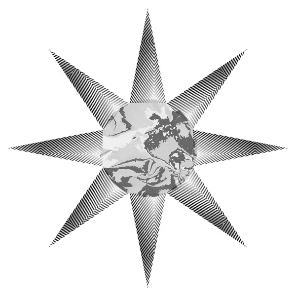 Абстрактное Векторное Солнце Абстрактный Фон — стоковый вектор