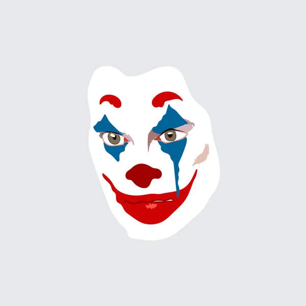 Joker face vector illustration. Crazy character. mask.