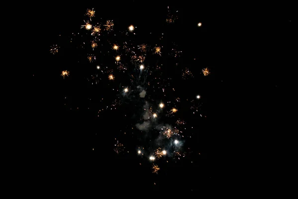 Fuochi Artificio Nel Cielo Notturno Focus Selettivo — Foto Stock