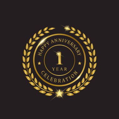 Altın çelengi mutlu bir yıl kutlamaları.