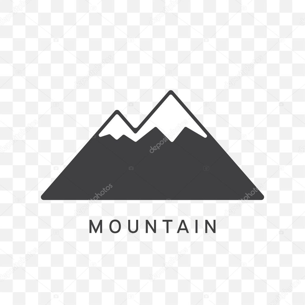 Mountain icon trendy flat style.
