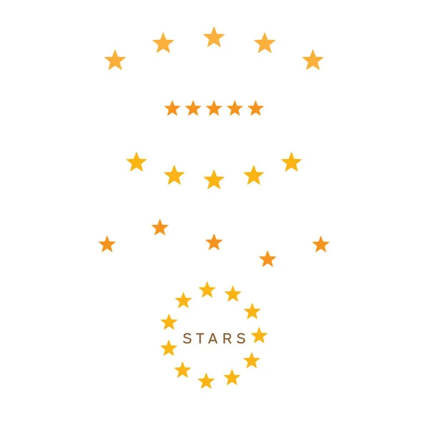 Conjunto de estrellas amarillas símbolo vector ilustración . — Archivo Imágenes Vectoriales