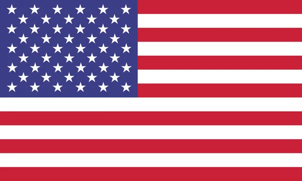 Oficjalne kolory flagi USA i odsetek prawidłowo ilustracja wektorowa. — Wektor stockowy