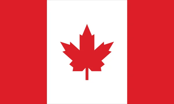 Kanadas flagga officiella färger och andel korrekt vektor illustration. — Stock vektor
