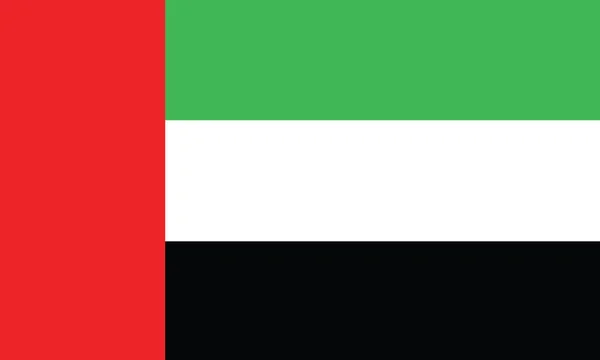 Dubais flagga officiella färger och andel korrekt vektor illustration. — Stock vektor