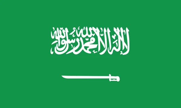 Arábia Saudita Bandeira cores oficiais e proporção corretamente ilustração vetorial . — Vetor de Stock