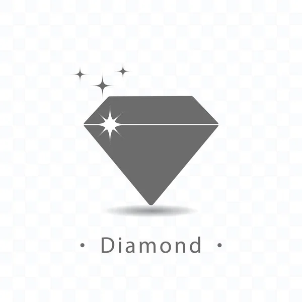 Diamant-Symbol-Vektor-Illustration auf transparentem Hintergrund. — Stockvektor