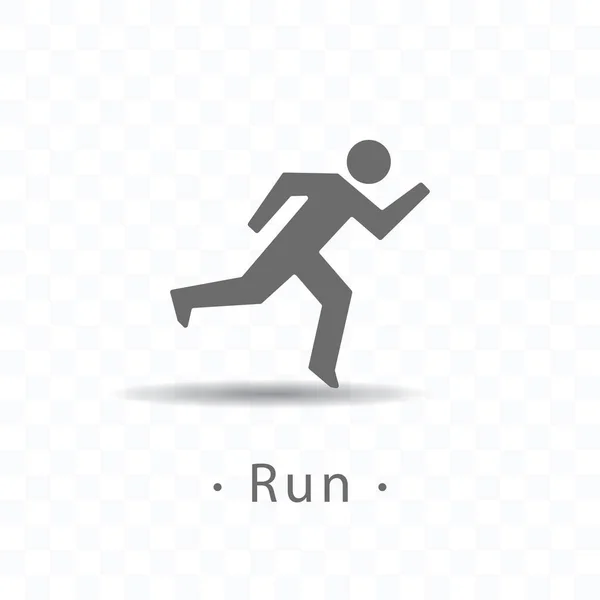 Deporte corriendo hombre icono vector ilustración sobre fondo transparente . — Vector de stock