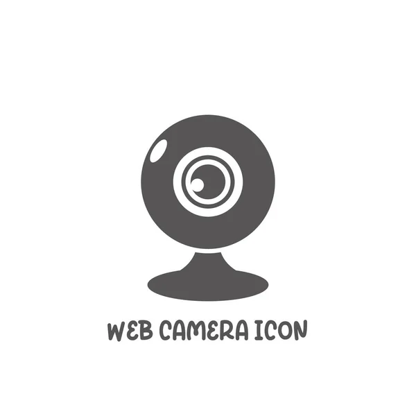 Icône de caméra Web illustration vectorielle simple de style plat . — Image vectorielle