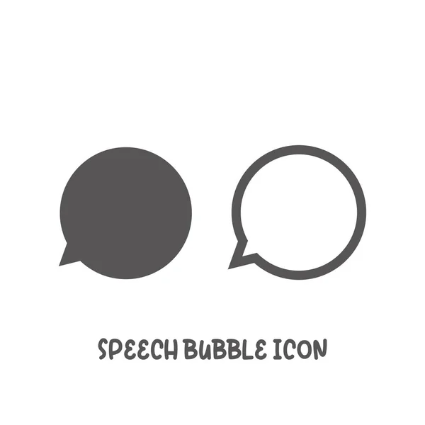 Ícone de bolha de fala simples ilustração vetorial de estilo plano . — Vetor de Stock