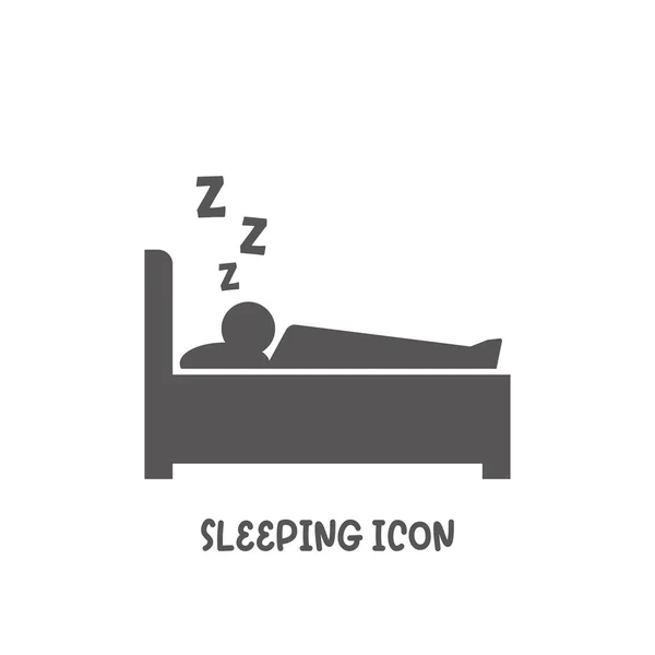 Icona del sonno semplice stile piatto illustrazione vettoriale . — Vettoriale Stock