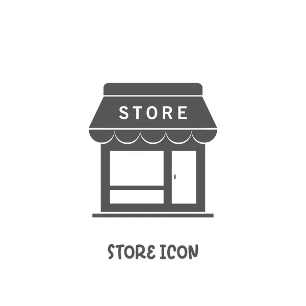 Tienda icono simple estilo plano vector ilustración . — Vector de stock