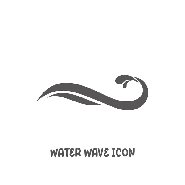 Image vectorielle de style plat simple d'icône de vague d'eau . — Image vectorielle
