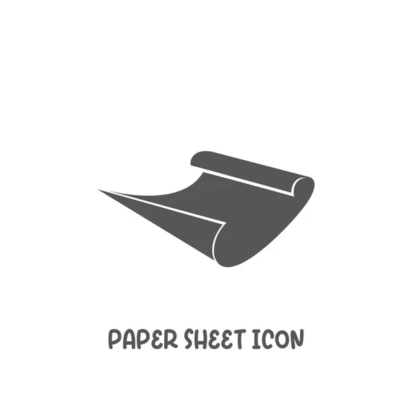 Papier Blatt Symbol einfach flachen Stil Vektor Illustration. — Stockvektor