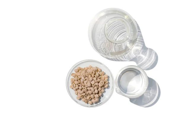 Kosmetisk Kemi Glasbehållare Sumac Wax Ett Naturligt Vegetabiliskt Vax Blekt — Stockfoto