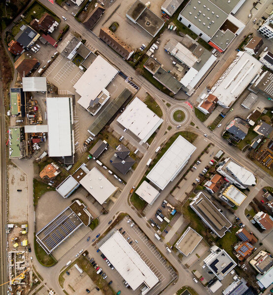 Top view of urban city and buildings in Germany