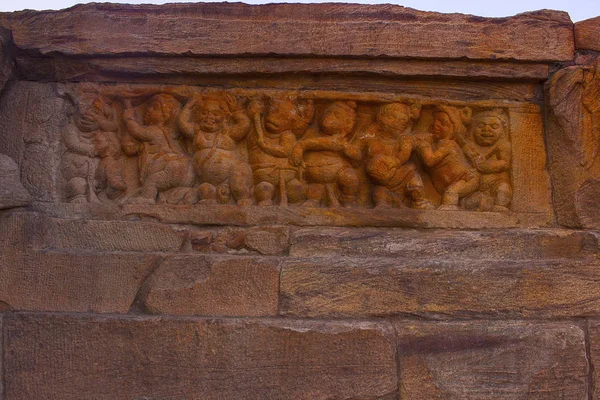 Gana muzikanten op bovenste Shivalaya, North Badami Fort — Stockfoto