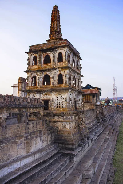 Torre de vigia, Templo de Banashankari, Karnataka, fachada da Índia, Badami — Fotografia de Stock