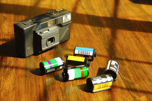 Film camera with camera rolls