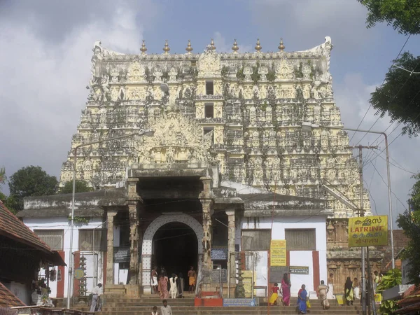 Shri Padmanabhaswamy Temple Ligger Thiruvananthapuram Kerala Indien Templet Byggt Intrikat — Stockfoto