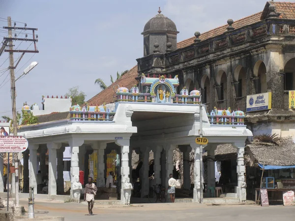 Sthanumalayan Templom Kanyakumari Tamilnadu India 2010 Zarándokok Imádja Templomban — Stock Fotó