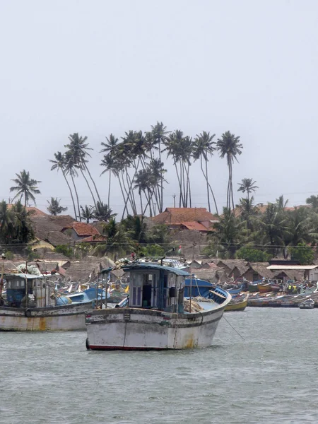 Barche Pesca Trivandrum Beach Kerala India — Foto Stock