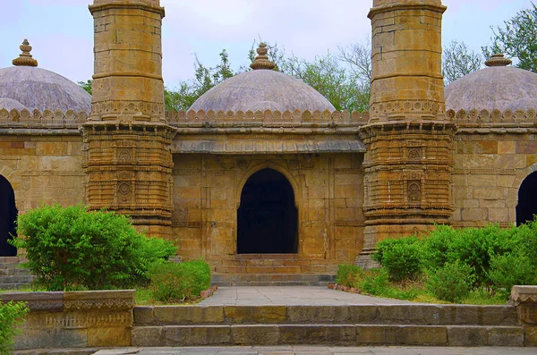 Зовнішній Вигляд Sahar Масджид Юнеско Захищені Чампанер Паваґадх Археологічний Парк — стокове фото