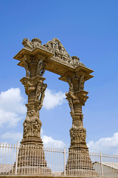 Carved ruins of Kirti Toran, Vadnagar, Gujarat