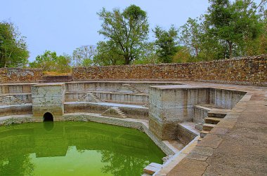 Şey, Jami Masjid (cami) yer alan adım, Unesco koruma Champaner - Pavagadh Arkeoloji Parkı, Gujarat, Hindistan. 1513 reklam