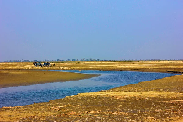 Sharda River Bank Kadert Westelijke Grens Van Nepal Met India — Stockfoto