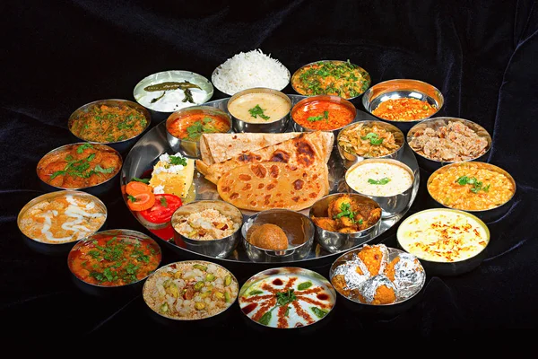 Rajasthani Maharaja Thaali, Pune — Stock Photo, Image