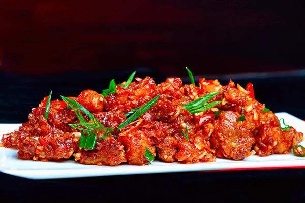 Spicy Chilli Chicken Pune, India — Stock Photo, Image