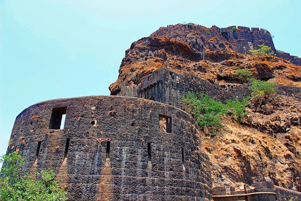 Ramparts, Lohagad Fort, Malavali cerca de Pune Pune — Foto de Stock