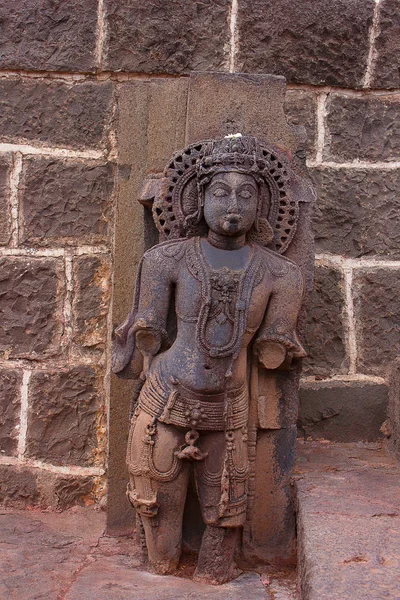 Statua Parvati, Ingresso del Tempio di Bhuleshwar, Maharshtra — Foto Stock