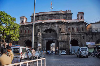 Kolhapur, Maharashtra, Hindistan, Nisan 2017, turist ve Bhavani Mandap, dindar
