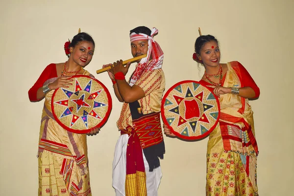 Assamese Bihu Danza, Pune, Maharashtra —  Fotos de Stock